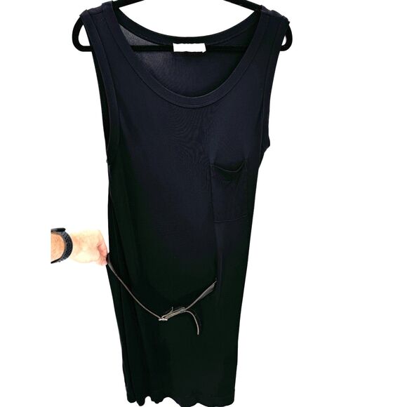 ALC Black Belted Sleeveless Pocketed Knee Length Dress Size XS - Picture 3 of 9